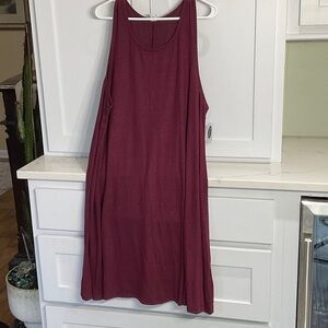 Old Navy Rich Burgundy Sleeveless Simple Dress